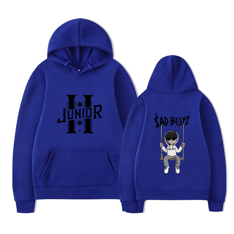 Sad Boys Hooded Sweatshirt European Size Printed Sweatshirt Style Elegant Other Cotton