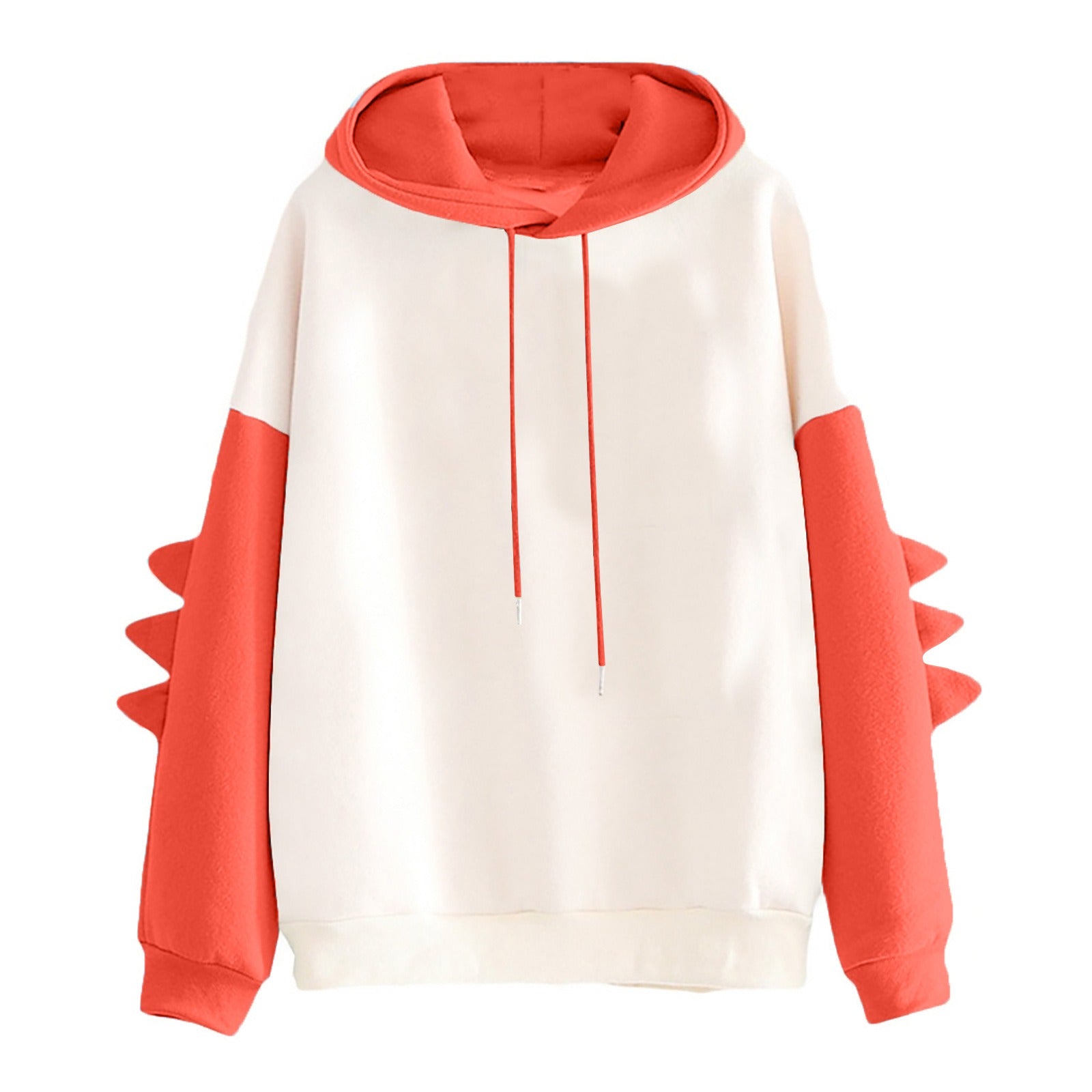 Cartoon dinosaur contrasting campus style men's and women's autumn and winter Korean version hoodies