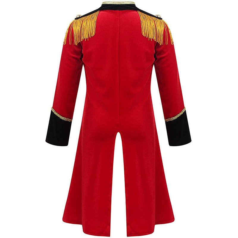 Tongyuan Hansber Kids Boys Girls Sequin Long Sleeve Gentleman Tailor Halloween Circus Performance Costume