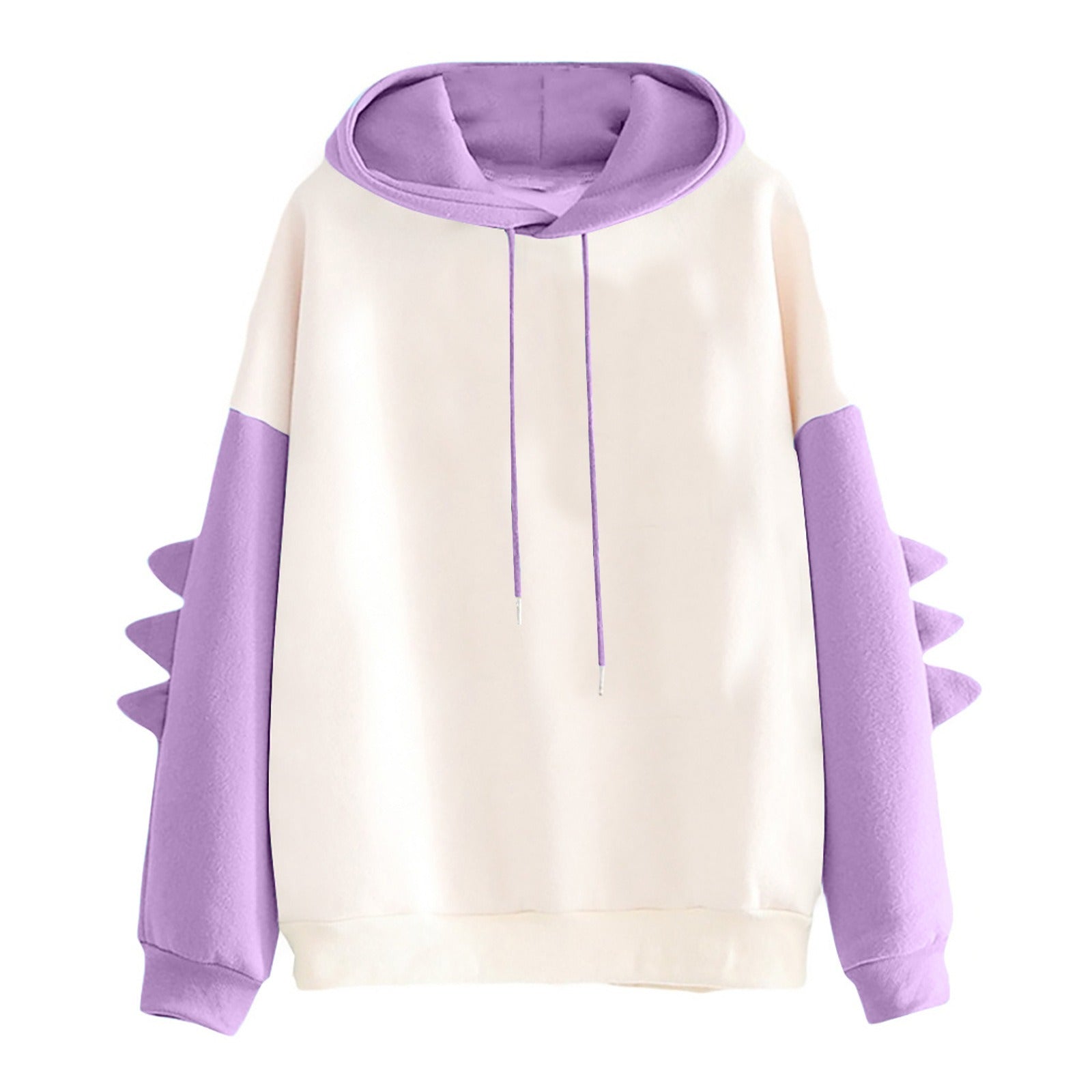Cartoon dinosaur contrasting campus style men's and women's autumn and winter Korean version hoodies