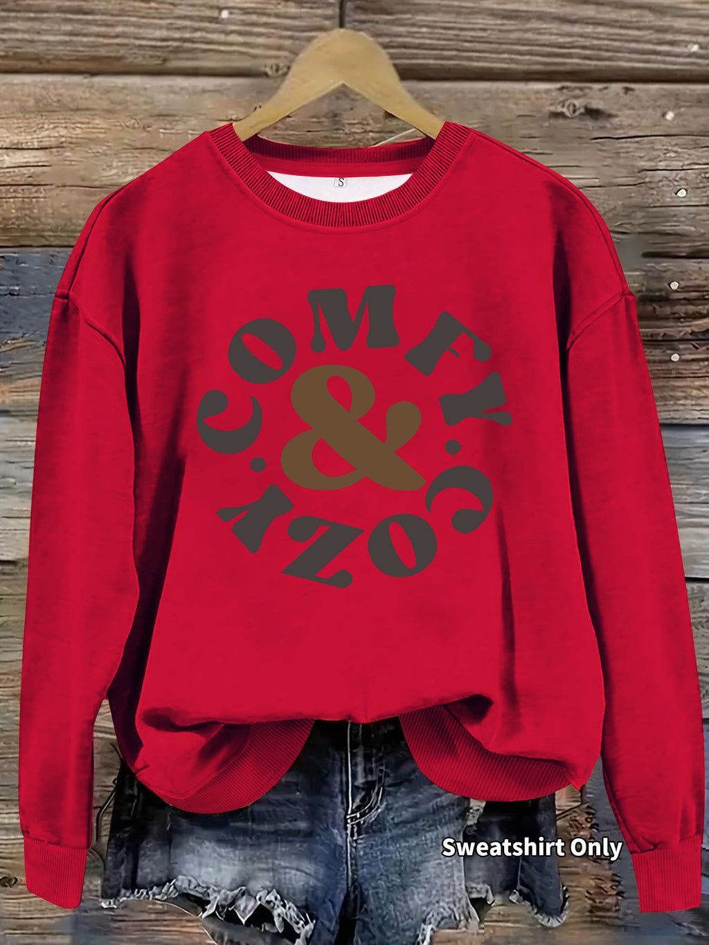 Round neck hoodie with female letters