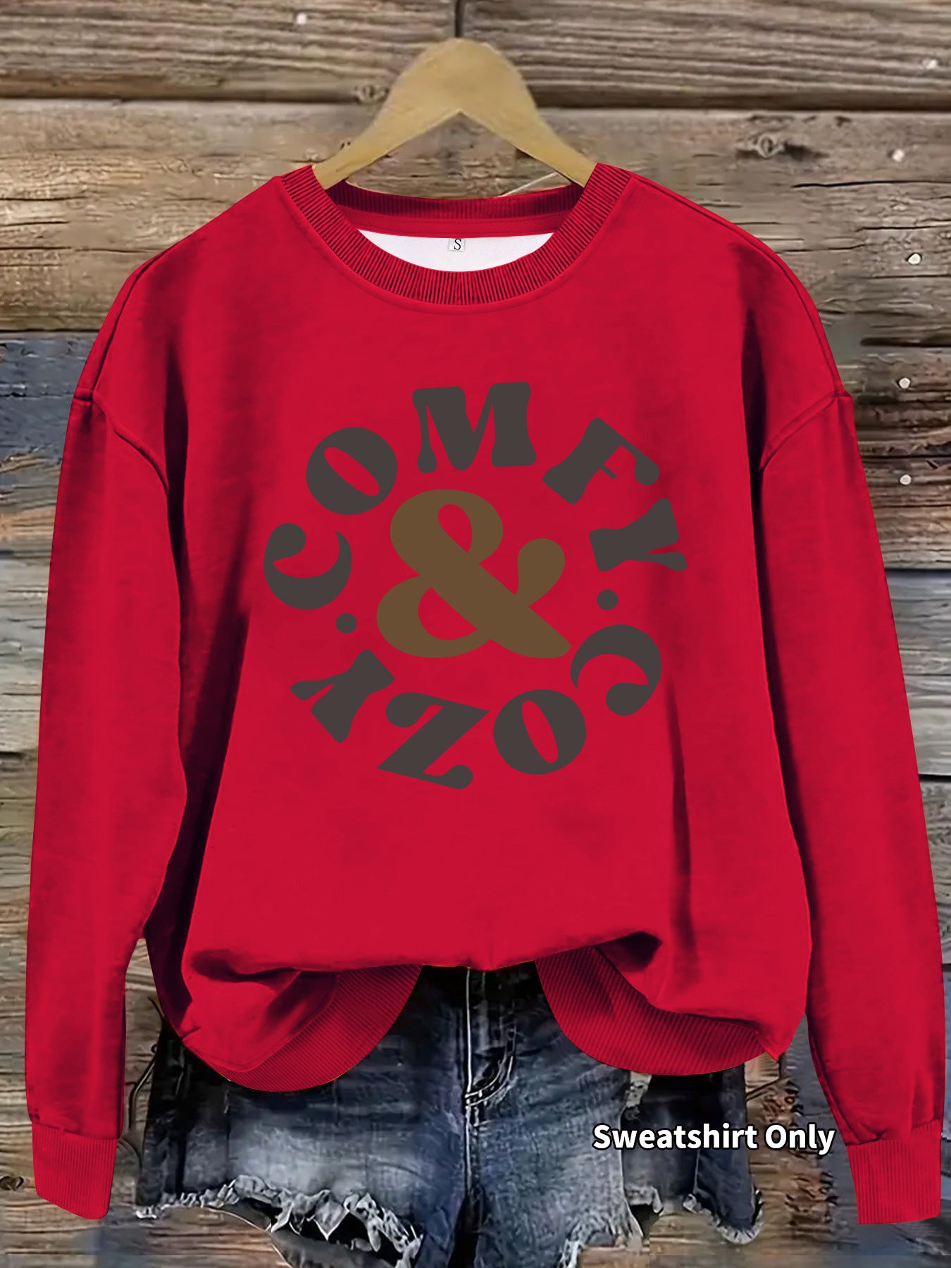 Round neck hoodie with female letters
