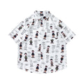 Fun Cartoon Boys Full Print Short Sleeve Shirt Unisex Loose Casual Versatile Couple Shirt