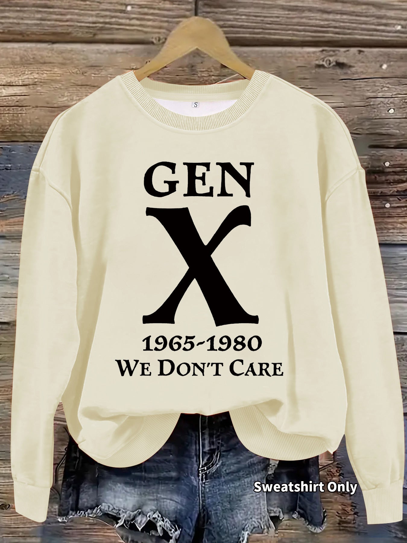 We don't care about patterned printed round neck hoodies