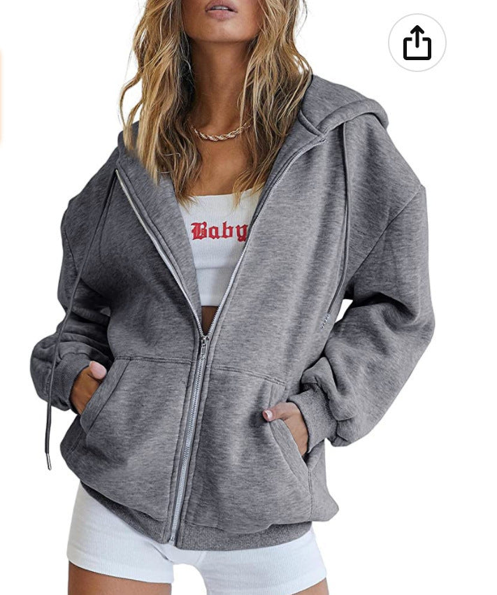 Cute Hooded Sweatshirt for Boys and Girls, Oversized Athletic Jacket with Drawstring Closure for Teens, Casual Fall Outerwear