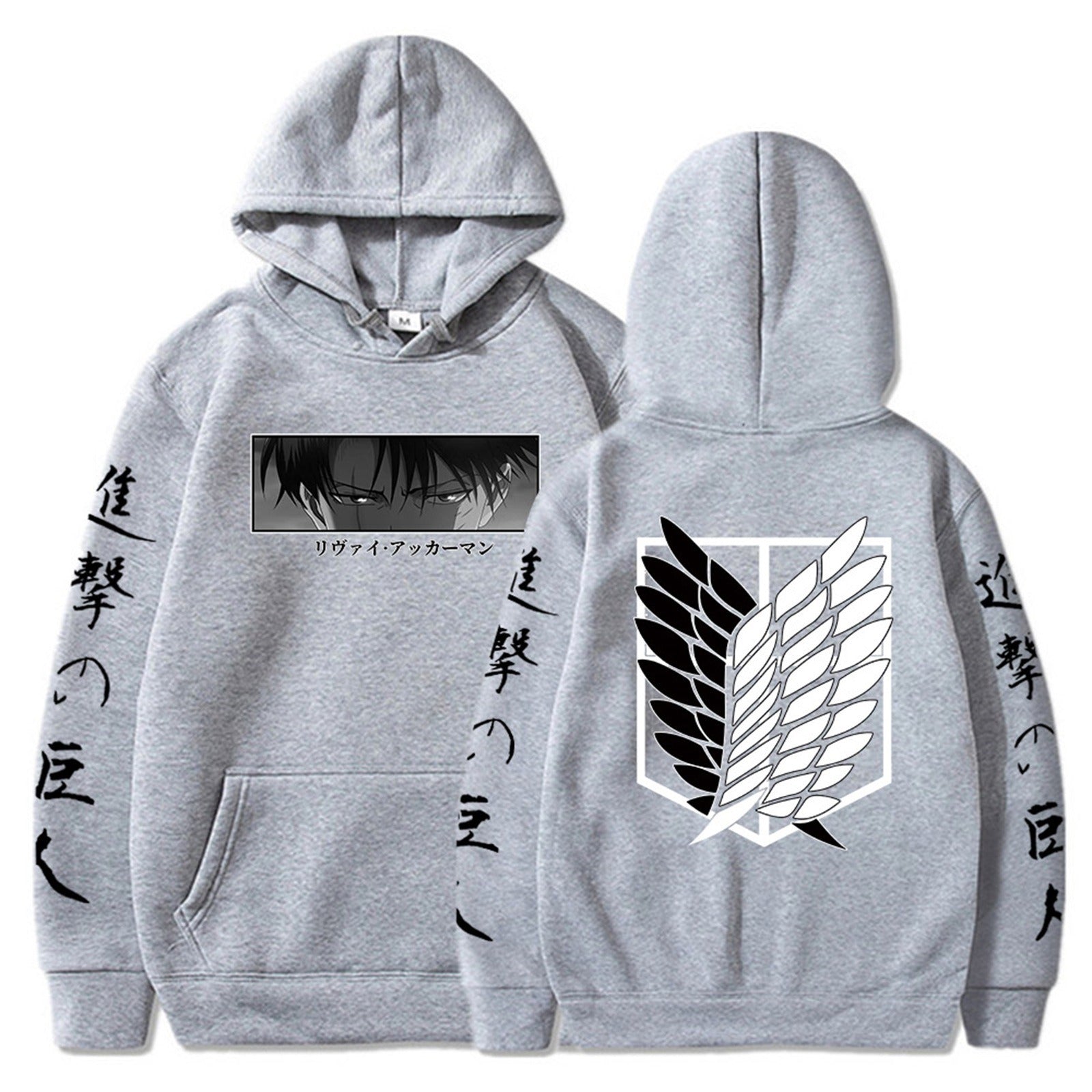 Spring and Autumn Hooded Hoodies Attack Giant's Hot Selling Surrounding Print Pullover Men's and Women's Hoodies