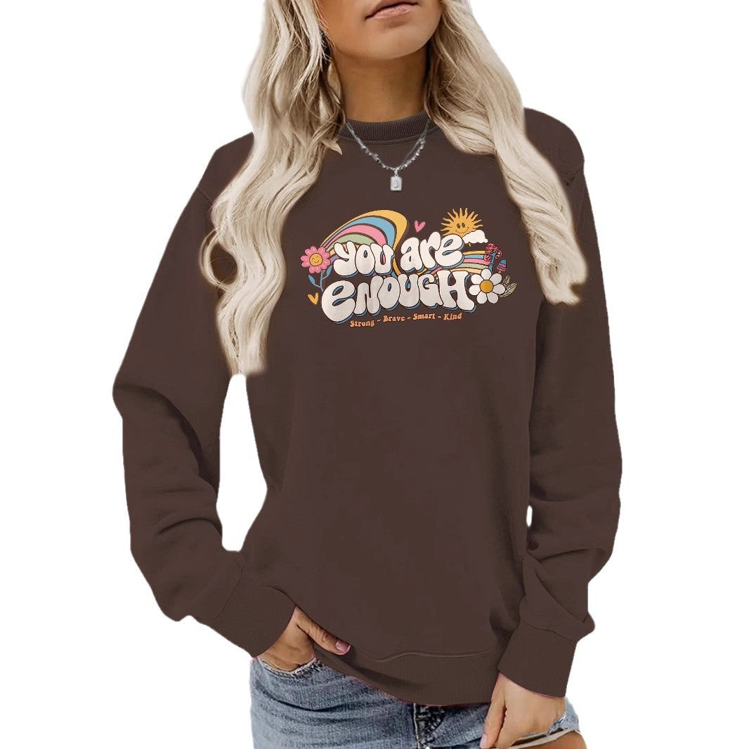 You are enough printed hoodies