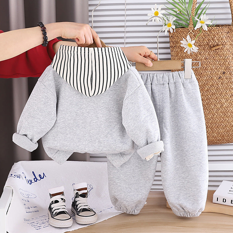 Cardigans hoodies baby and children's three piece set