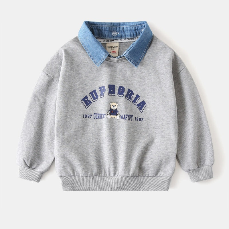 Two fake double neck hoodies for boys
