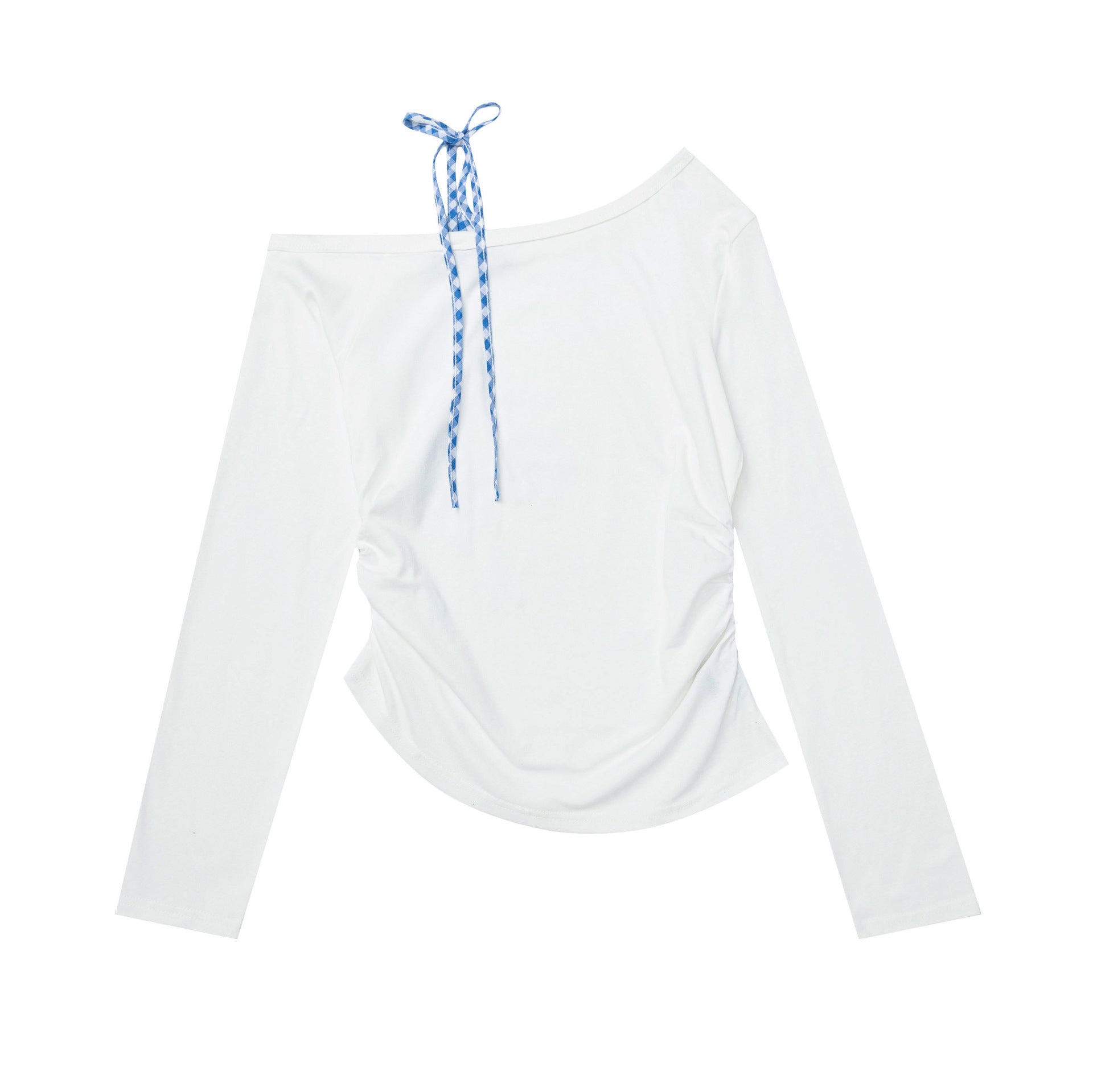Strap off shoulder long sleeved T-shirt for girls