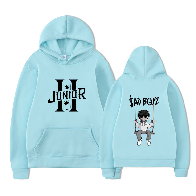 Sad Boys Hooded Sweatshirt European Size Printed Sweatshirt Style Elegant Other Cotton