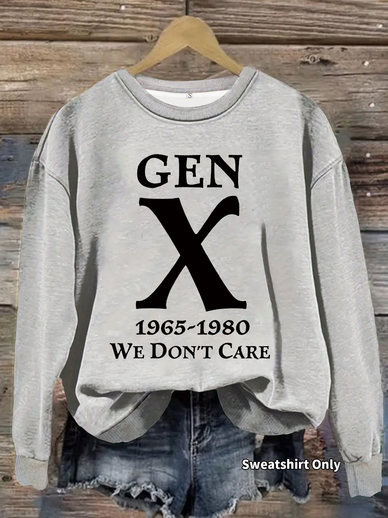 We don't care about patterned printed round neck hoodies
