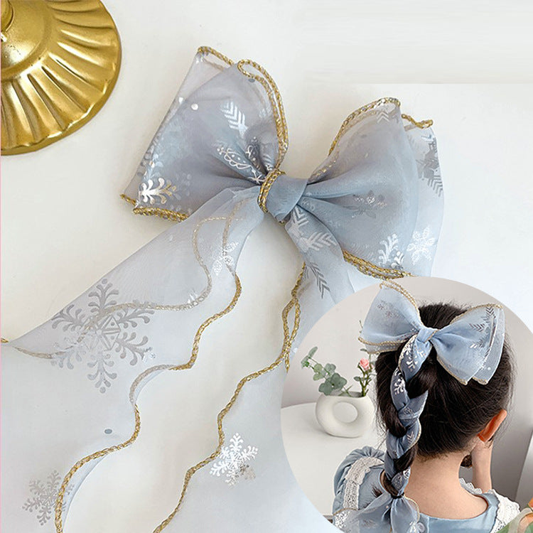 Children's Bow Ribbon Hairpin Girls Headwear Braided Hairband Super Fairy Cute Princess Baby Korean Hair Accessories Hairpin