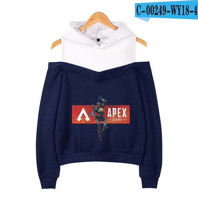 Apex Legends Print Hoodies Sweatshirts Women Sleeve Off-Shoulder Exclusive