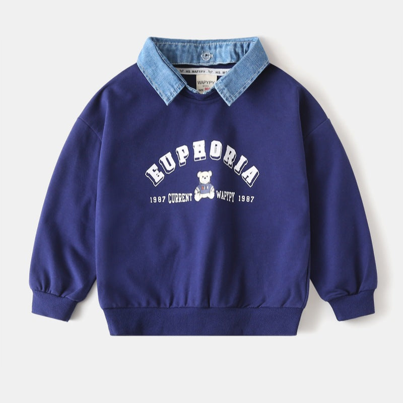 Two fake double neck hoodies for boys