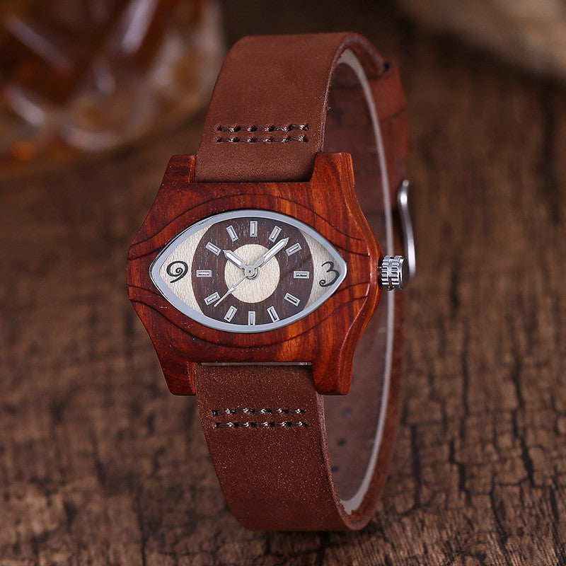 Multifunctional Compass Wooden Watch Outdoor Sport Watch for Men Women Students
