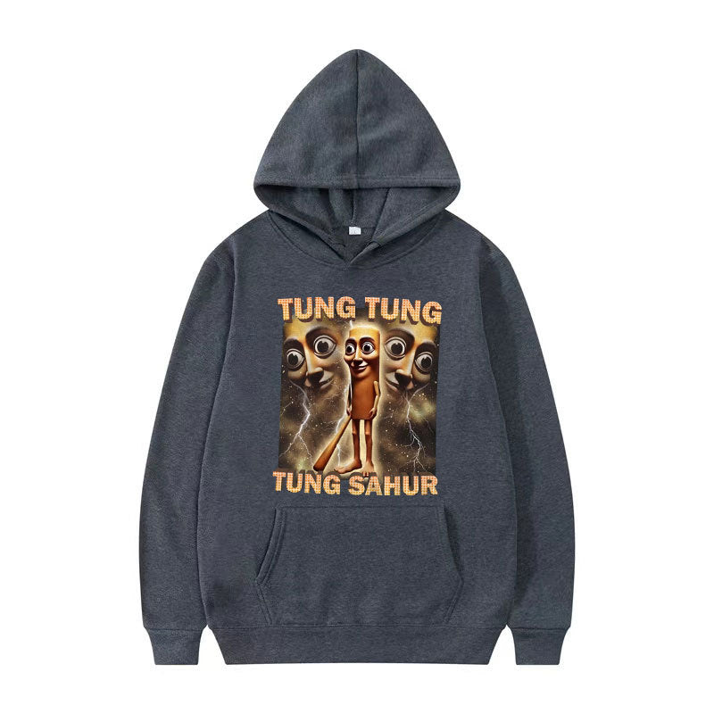 Tung Tung Tung Sahur Funny Baseball Bat Meme Hoodies for Men