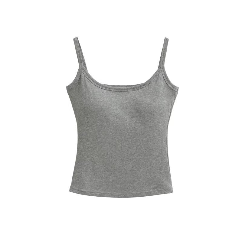 Female vest with chest cushion and external expansion strap