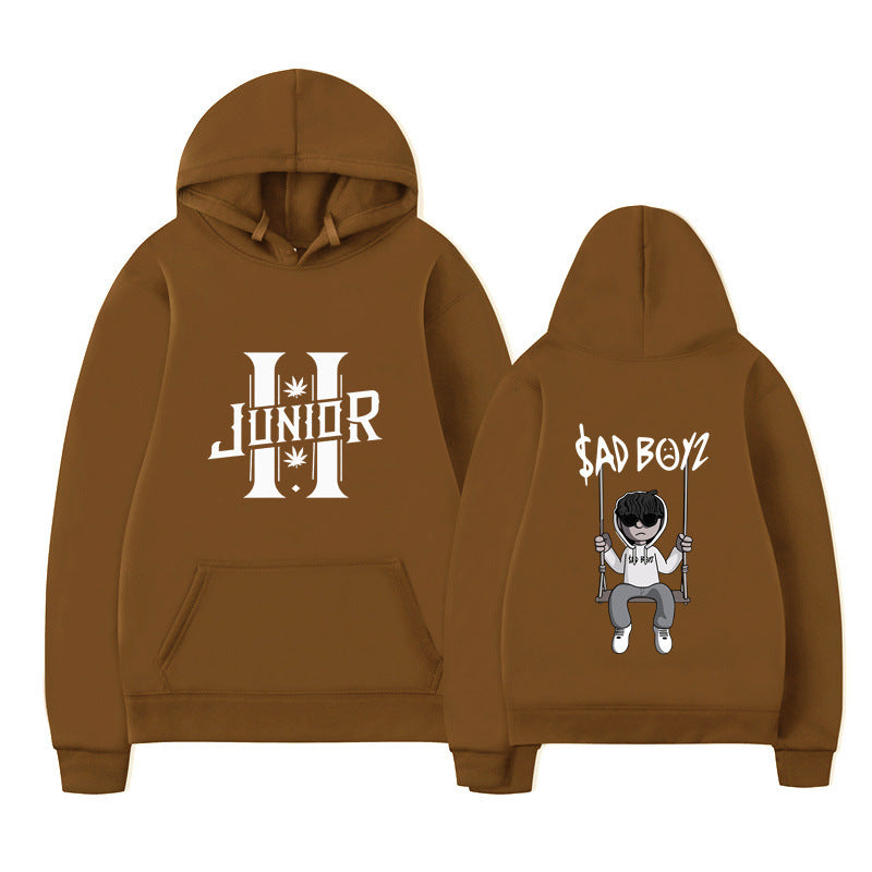 Sad Boys Hooded Sweatshirt European Size Printed Sweatshirt Style Elegant Other Cotton