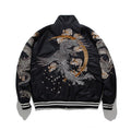 Embroidered trendy casual boys stand collar jacket cotton coat autumn and winter