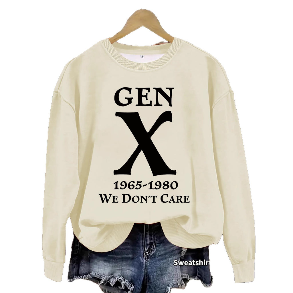 We don't care about patterned printed round neck hoodies