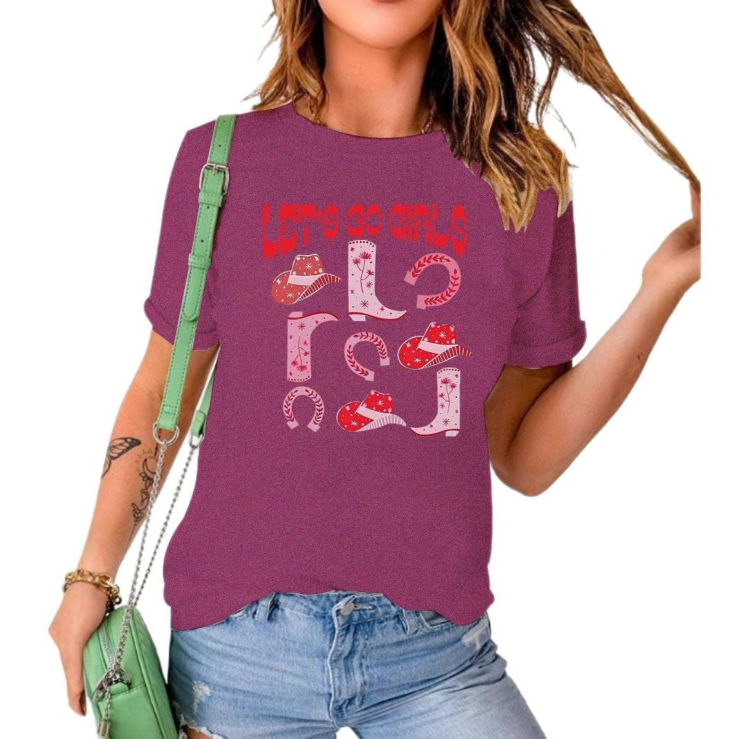 GIRLS pattern short sleeved shirt