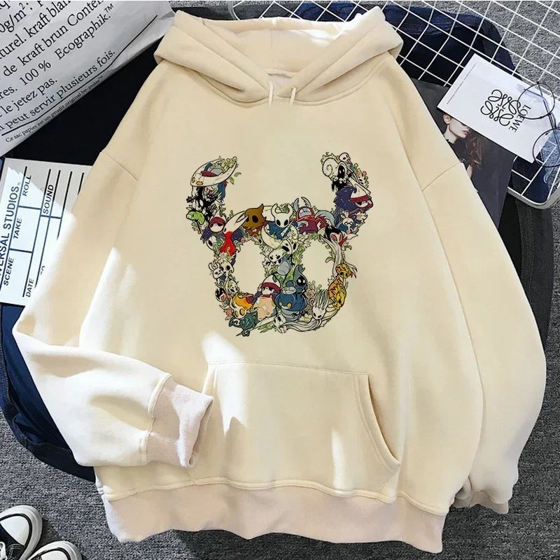 Hollow Knight Hoodies Men Korea Ulzzang Grunge Y2k Aesthetic