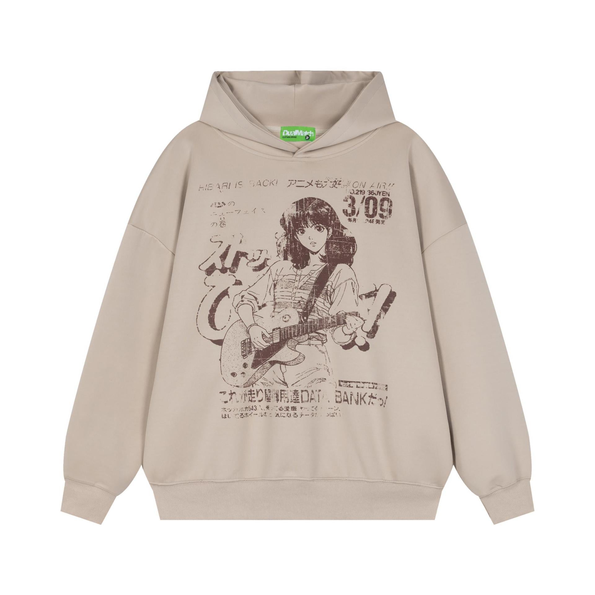 Vintage anime Girls' Hoodie Loose Hoodie