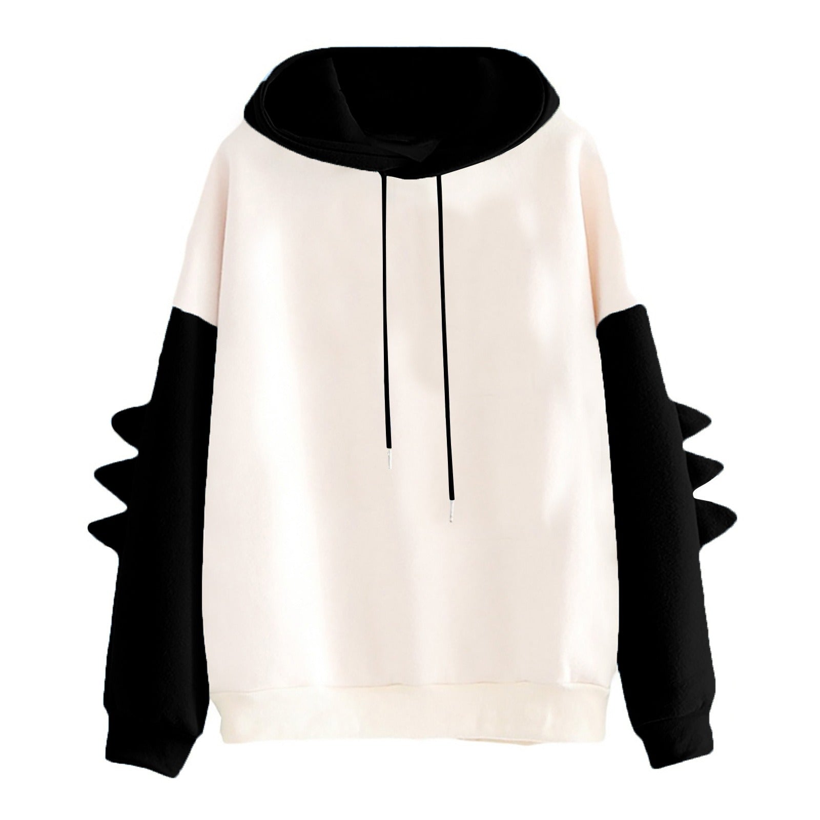 Cartoon dinosaur contrasting campus style men's and women's autumn and winter Korean version hoodies