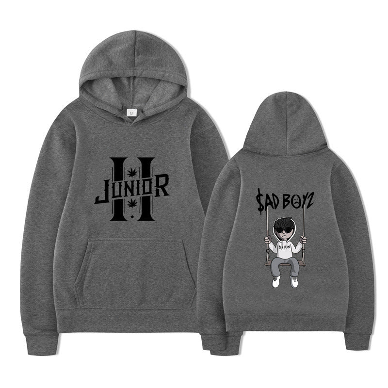 Sad Boys Hooded Sweatshirt European Size Printed Sweatshirt Style Elegant Other Cotton