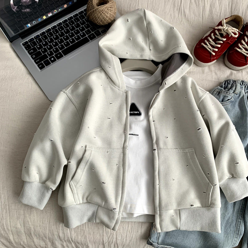 Spring and Autumn Children's Hoodies Zipper Shirts Children's Clothing