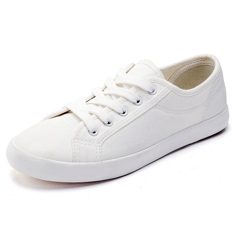 Low Top Small White Shoes for Women's Shoes, Korean Version Canvas Shoes, Simple, Breathable, Comfortable Couple Shoes