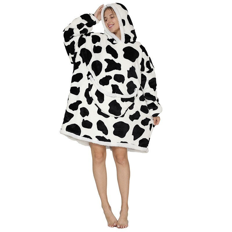 Homewear Plush Fleece Sherpa Blanket  Girls Sleepwear Homewear Fleece Warm Sherpa Blanket