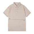 Summer stand up collar short sleeved polo shirt for boys and teenagers