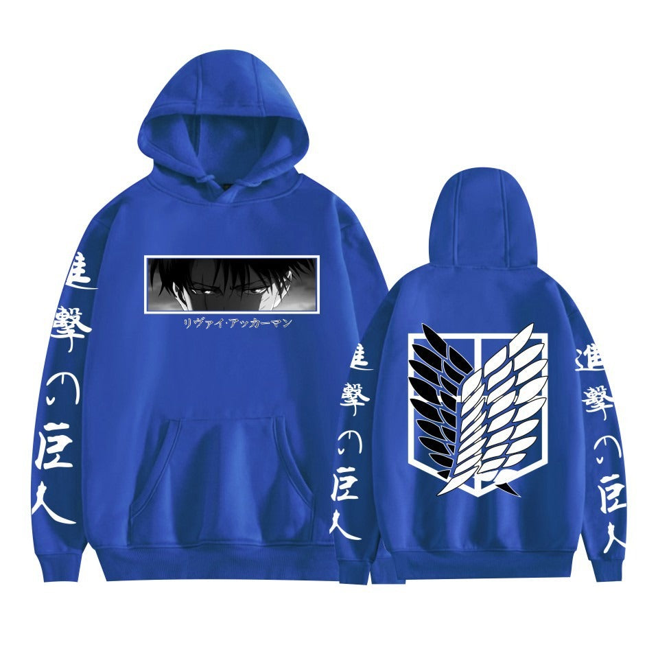 Spring and Autumn Hooded Hoodies Attack Giant's Hot Selling Surrounding Print Pullover Men's and Women's Hoodies