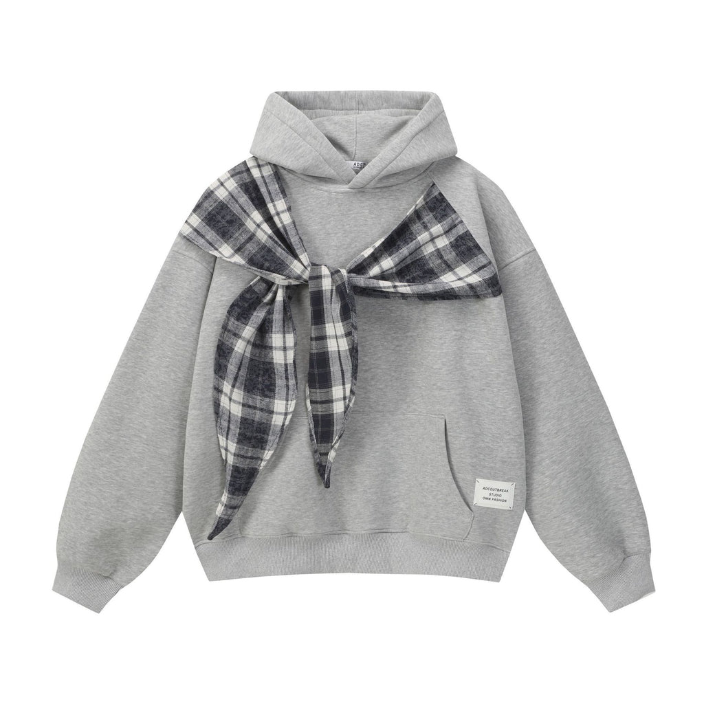 Bow tie fake two hoodies