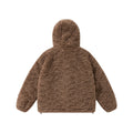 Chocolate Bear Ears Hooded Lamb Hair Coat Female