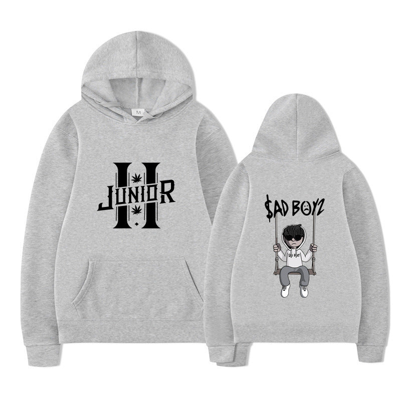 Sad Boys Hooded Sweatshirt European Size Printed Sweatshirt Style Elegant Other Cotton