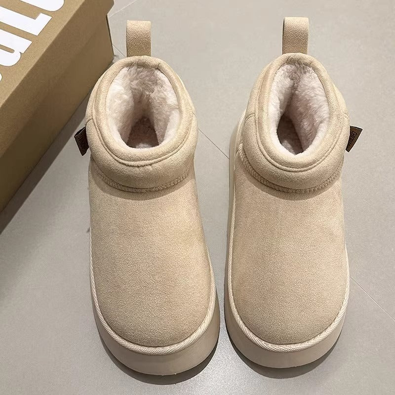 Retro Versatile Fashion Cotton Shoes Women's Anti slip Snow Shoes
