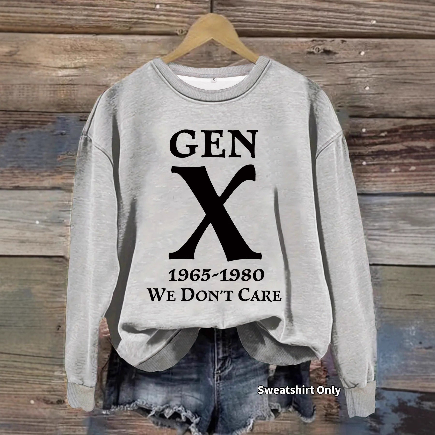We don't care about patterned printed round neck hoodies