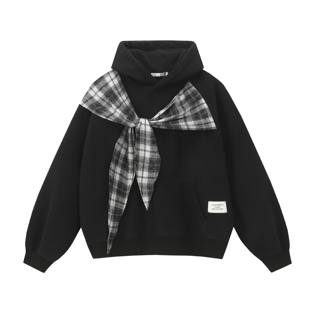 Bow tie fake two hoodies