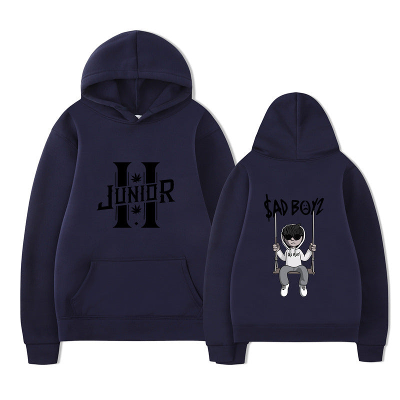 Sad Boys Hooded Sweatshirt European Size Printed Sweatshirt Style Elegant Other Cotton