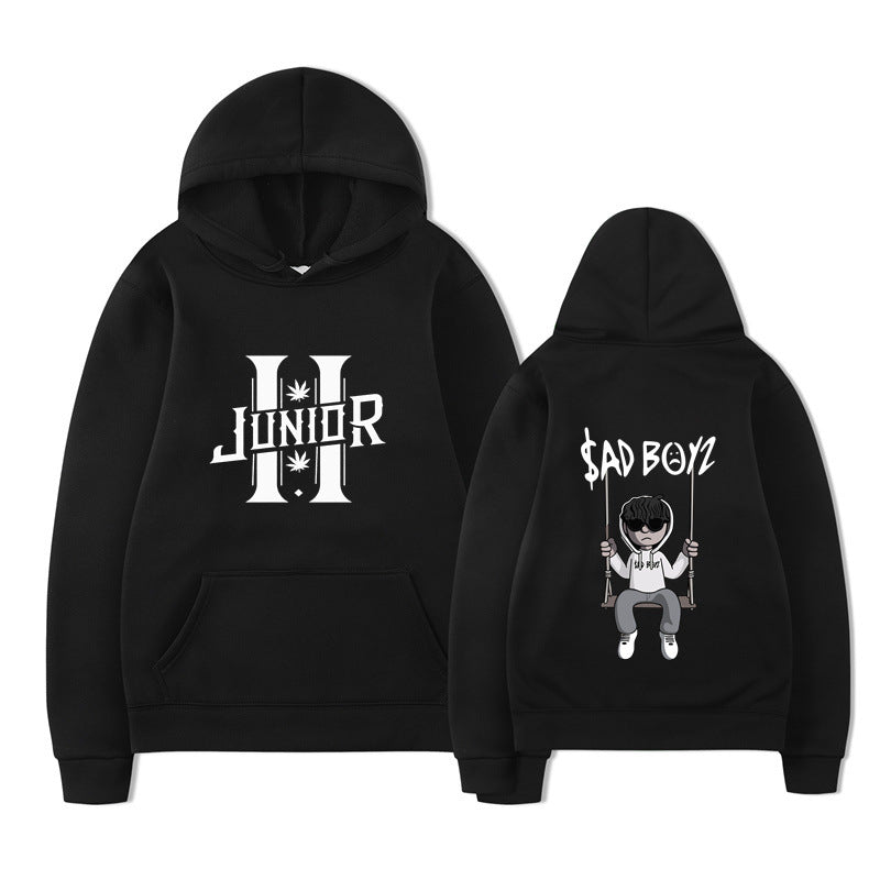 Sad Boys Hooded Sweatshirt European Size Printed Sweatshirt Style Elegant Other Cotton