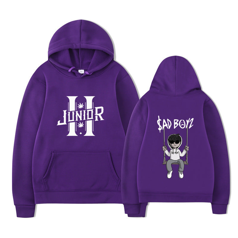 Sad Boys Hooded Sweatshirt European Size Printed Sweatshirt Style Elegant Other Cotton