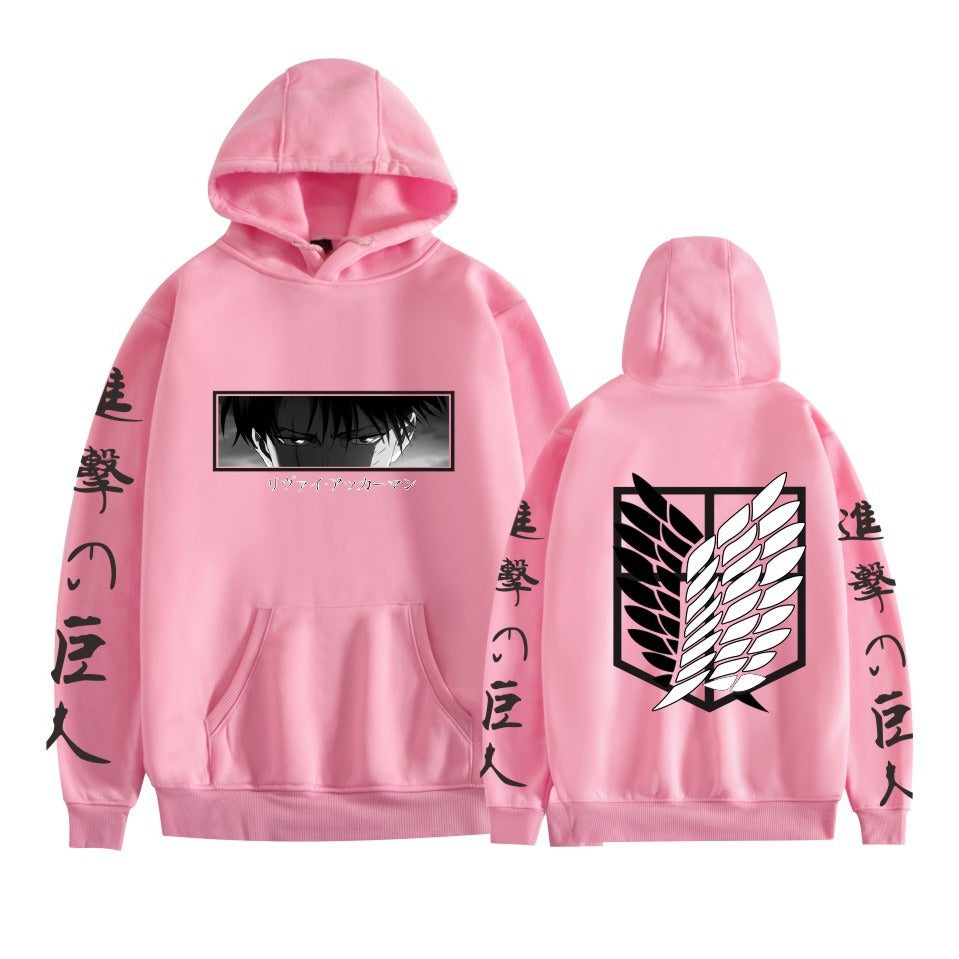 Spring and Autumn Hooded Hoodies Attack Giant's Hot Selling Surrounding Print Pullover Men's and Women's Hoodies