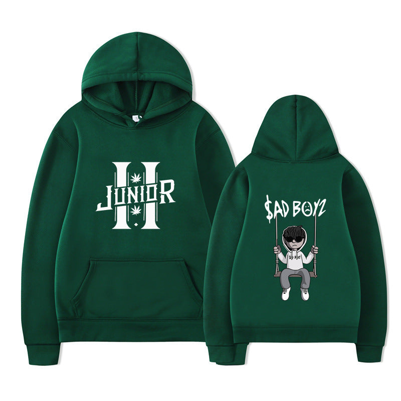 Sad Boys Hooded Sweatshirt European Size Printed Sweatshirt Style Elegant Other Cotton