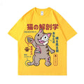 China-Chic boys' cartoon cute cat 2D printed short sleeved t-shirt