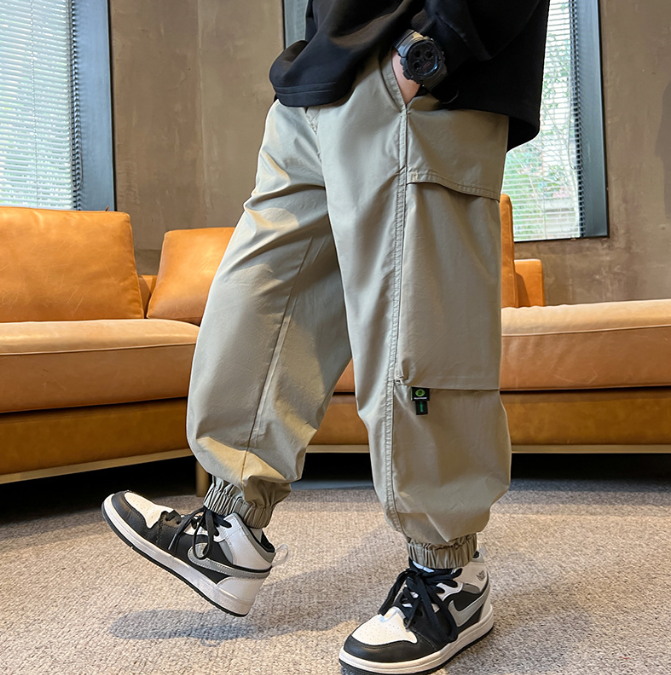 Boys labor pants Spring and Autumn casual fashion brand boy sports pants Children spring pants