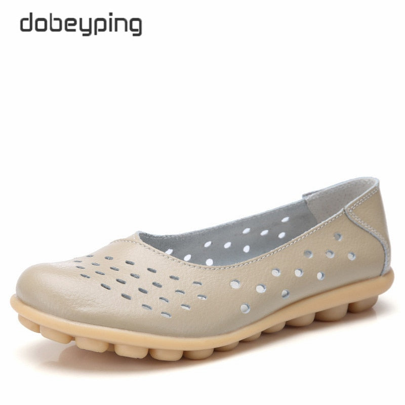 New Beanie Hole Women's Shoes Maternity Shoes Plus Size Mother Shoes Casual Women's Flat Shoes