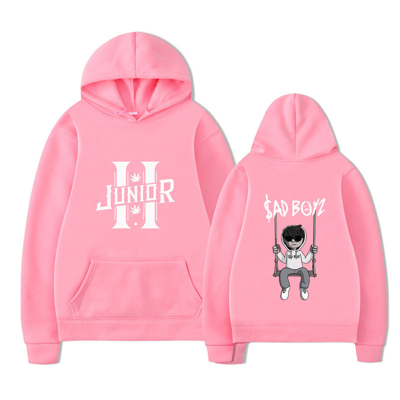 Sad Boys Hooded Sweatshirt European Size Printed Sweatshirt Style Elegant Other Cotton